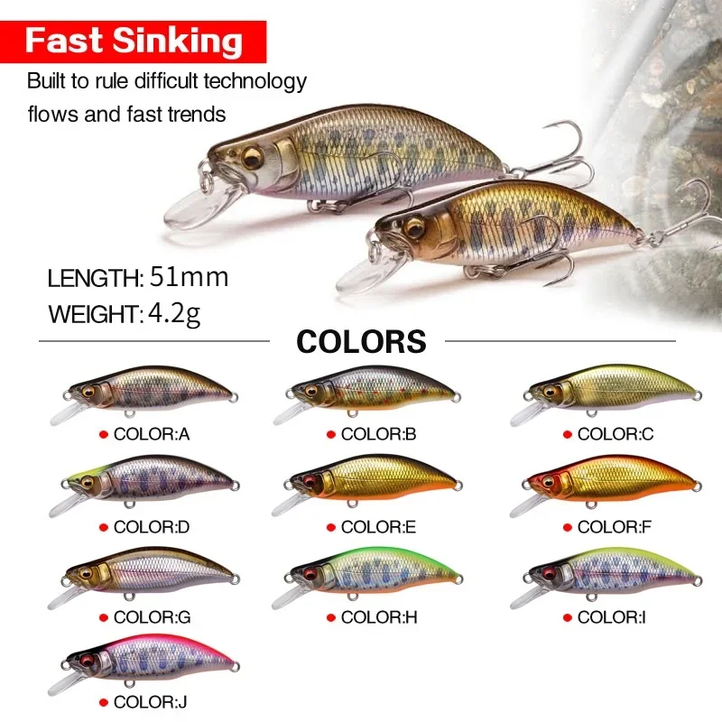 1pc Japan Design 51mm 4.2g Sin - огляд і ціна Quality Fishing Equipment