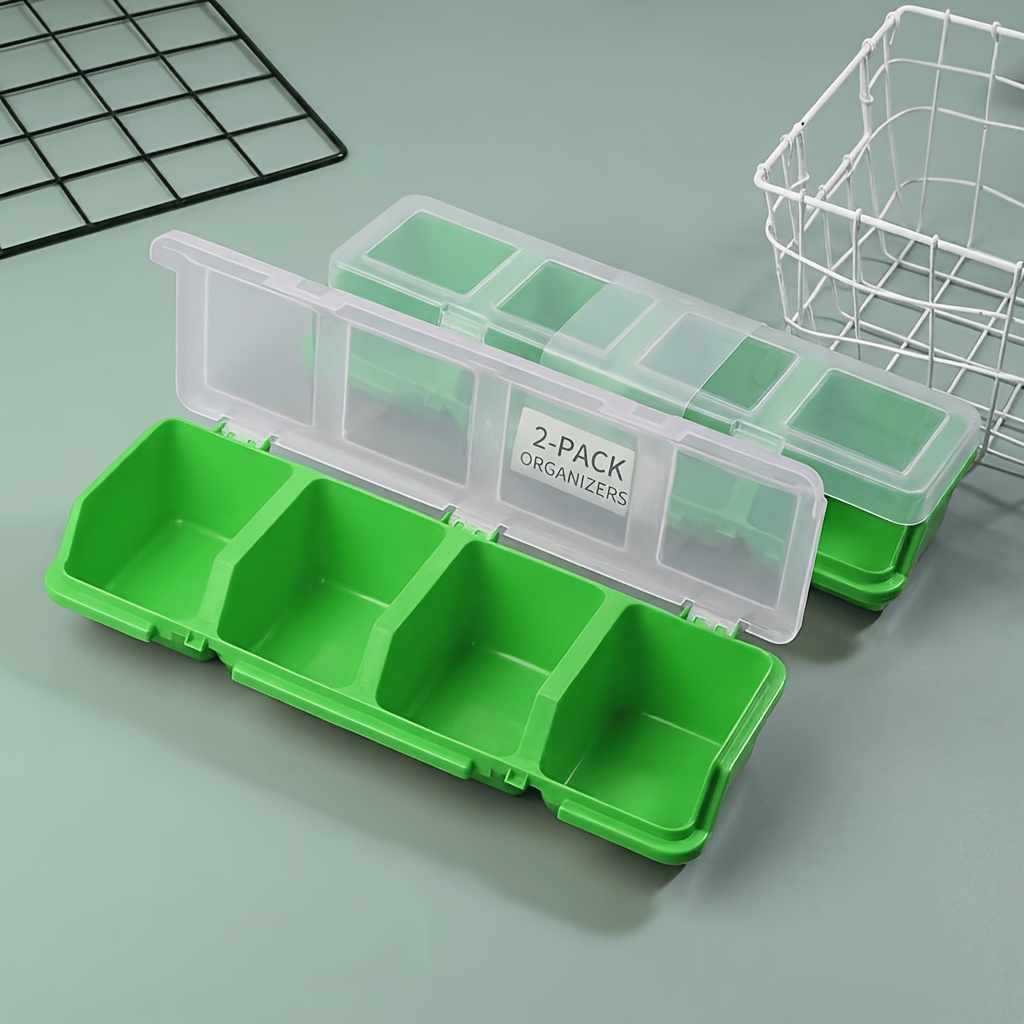 2 Pack 4 Compartments Plastic  - огляд і ціна Fishing Equipment Box