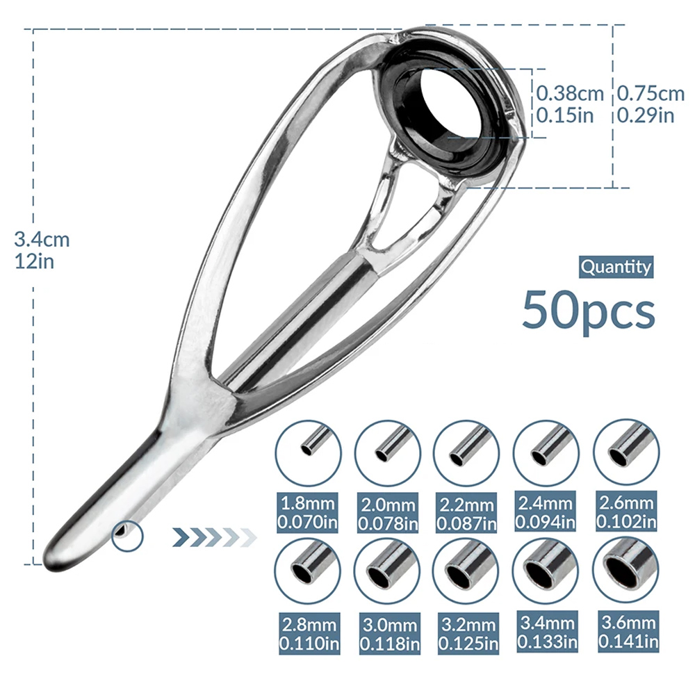 THKFISH 50pcs Fishing Rod Guid - огляд і ціна Fishing Equipment Guide